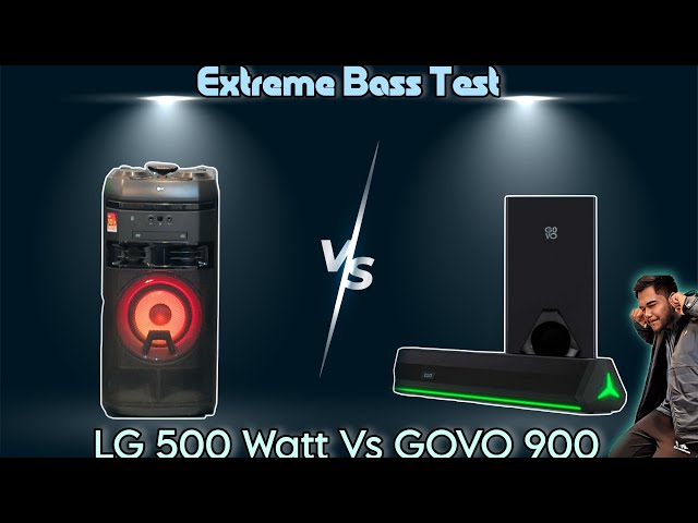 GOVO GO Surround 900 vs Lg Party Speaker 500w | best soundbar 2025 | soundbar bass test !!