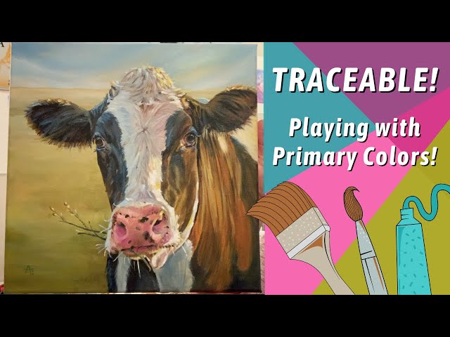 Acrylic Painting COW! Painting Process and Techniques! By: Annie Troe