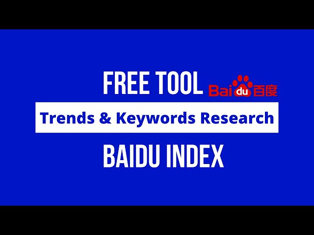 Baidu Index Tool--Free tool for trends and keyword research for your business in China.