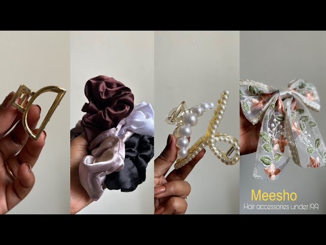 Meesho haul *HAIR ACCESSORIES* | under 199 | super bossy #hairstyle #heatlesshairstyles