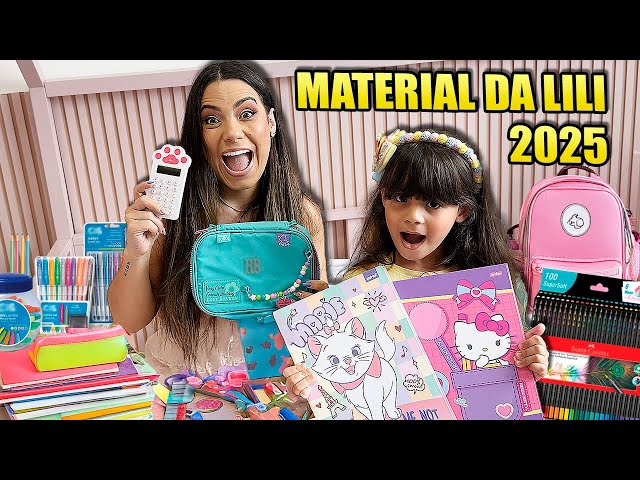 MOSTRANDO O MATERIAL ESCOLAR DE 2025 DA ELIZA COMPLETO! | Kathy Castricini