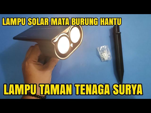 REVIEW LAMPU TAMAN TENAGA SURYA MATA BURUNG HANTU‼️