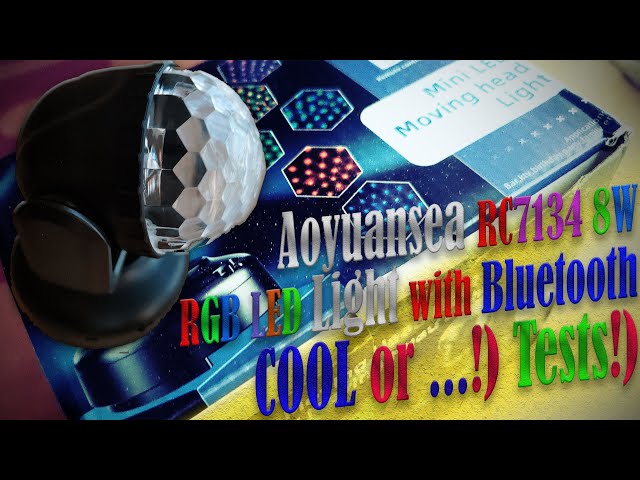 Aoyuansea RC7134 8W RGB LED Light with Bluetooth. WHAT THE COLOR MUSIC!)