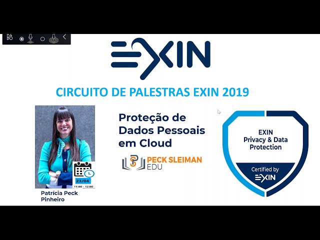 EXIN Webinar: Proteção de Dados Pessoais em Cloud