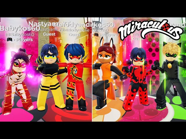 ALL MIRACULOUS TRANSFORMATION DO GRUPO NO PARIS THE HIDDEN JEWELS - MIRACULOUS ROBLOX!