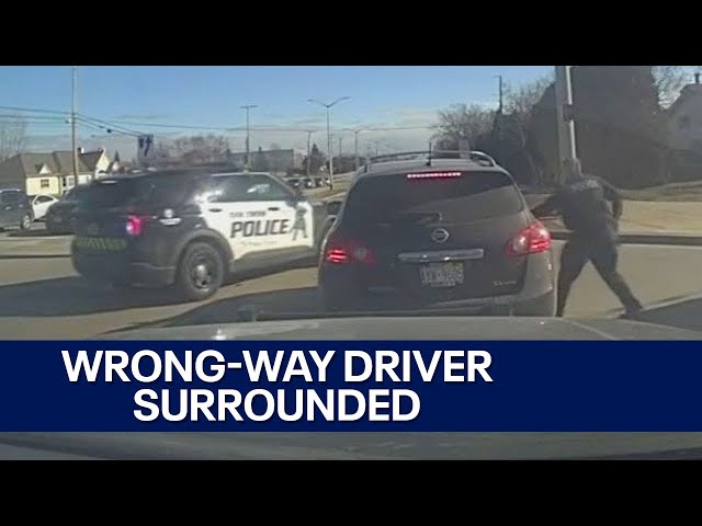 Wrong-way driver in Oak Creek, officers surround vehicle | FOX6 News Milwaukee