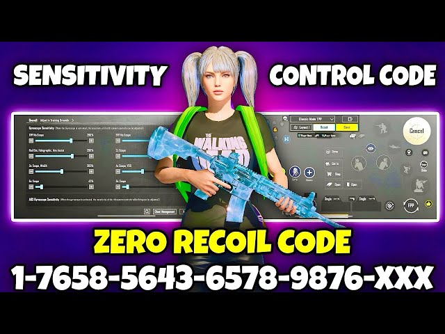 BGMI 3.6 UPDATE SENSITIVITY CODE | BGMI BEST SENSITIVITY SETTINGS | BGMI ZERO RECOIL SENSITIVITY