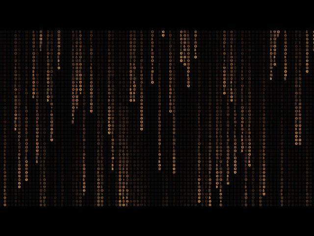 Bitcoin rain code as Matrix rain code | motion background - screen saver 4K UHD