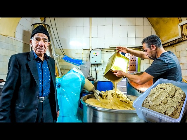 How Iran’s 112-Year-Old Shop Makes Tahini Halva! 🇮🇷 (Rare Access!)