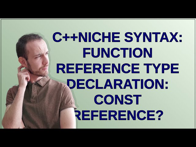 C++Niche Syntax: Function Reference Type Declaration: const reference?