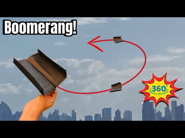 How to Make a Paper Boomerang Airplane that flies back to you! FLY BACK to You