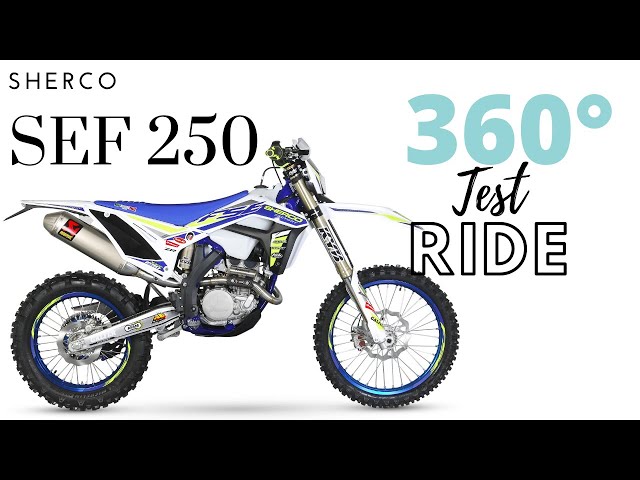 Test riding the 2020 Sherco SEF 250 | FULL 360 VIDEO | 5K RESOLUTION