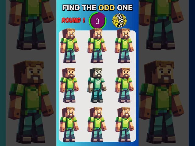 Can You Find the Odd One Out? Minecraft Edition! #shorts