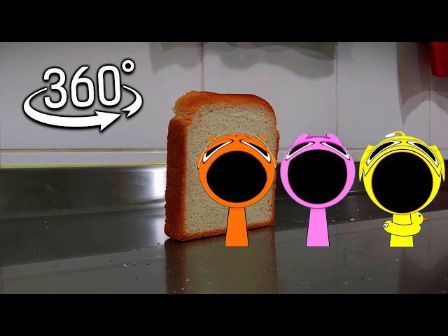 Toast falling over Pop Incredibox Sprunki | 360° VR Video Animation