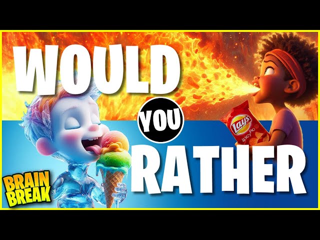 Would You Rather Brain Break 🍔 Food & Snacks 🍕 Freeze Dance for Kids 🍟 Just Dance 🍿 Danny GoNoodle