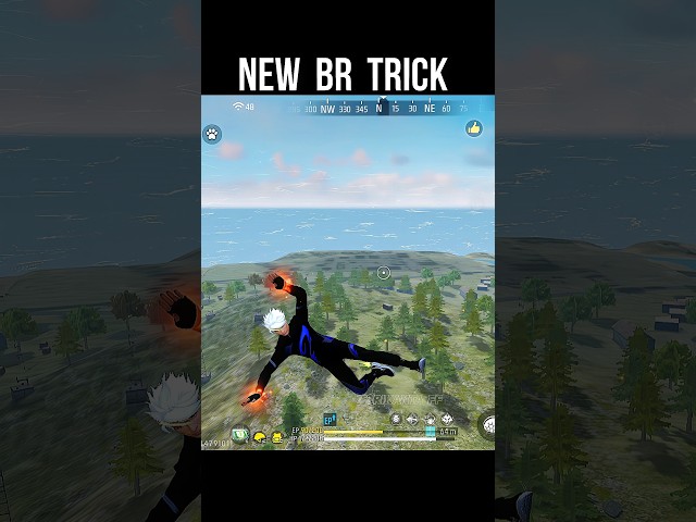 New BR Rank Trick 🔥 Free Fire Flying Low Damage Trick #srikantaff