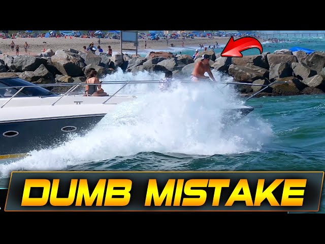 WHAT WERE THEY THINKING?! Instant Regret at Haulover Inlet! BOAT ZONE