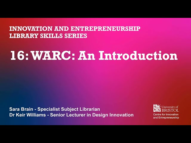 16  WARC   an introduction