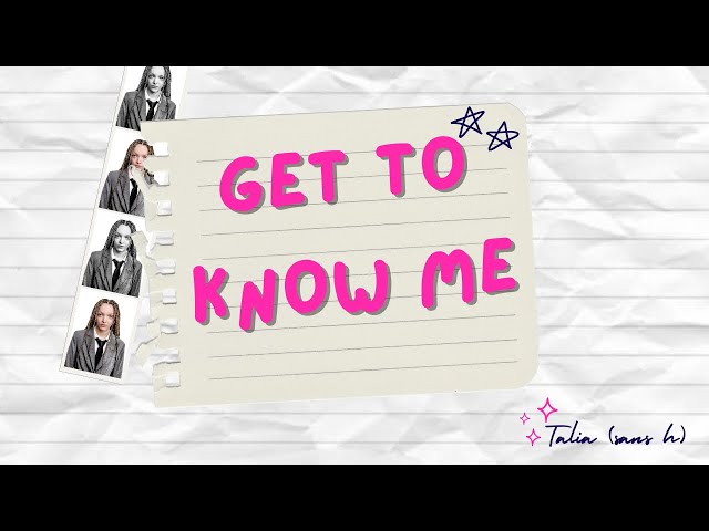 Qui suis- je ? Get to know me (Episode bonus)