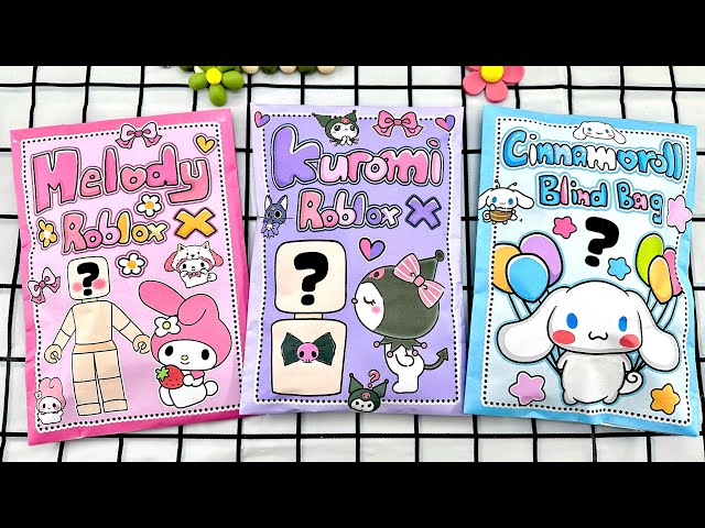 ( ❤️ Paper DIY ❤️) Unboxing Túi Mù Roblox X Kuromi, Melody, Cinnamoroll  | Asmr | Blindbag SANRIO