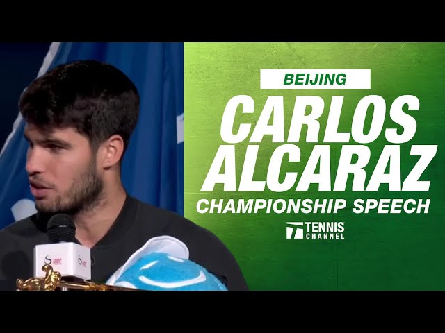 Carlos Alcaraz’ Beijing Open Championship Speech | 2024 Beijing F