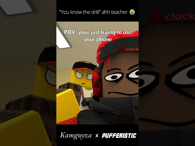 "You know the drill" ahh teacher 😭#roblox #robloxanimation #kamguyza #shorts