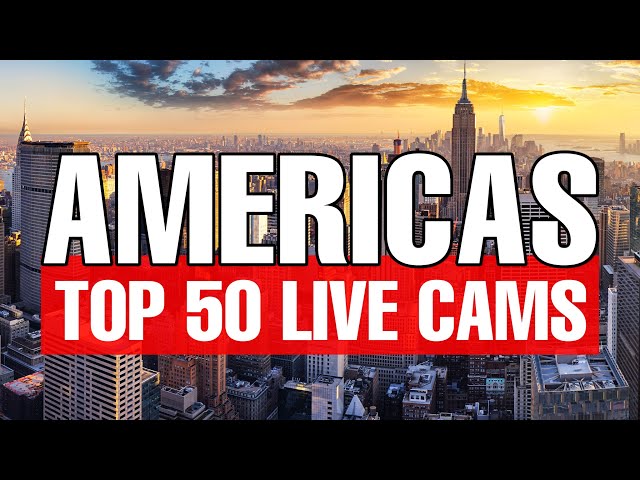 🔴 50 TOP LIVE CAMS from the Americas with Jazz relaxing music ☕ | SkylineWebcams