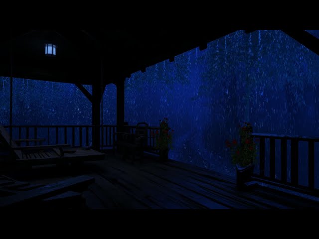 Embrace the Calming Power of THUNDERSTORM Sounds inside a Large Cabin DECK - Fall Asleep in NO TIME