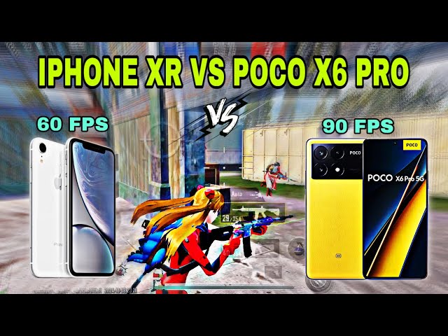 IPHONE XR VS POCO X6 PRO 5g 60FPS VS 90FPS 1v1 BATTLE INSTENT FIGHT 🔥