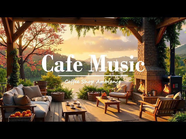 Sweet Spring Coffee Jazz Music In Lakeside | Instrumental Relaxing Jazz