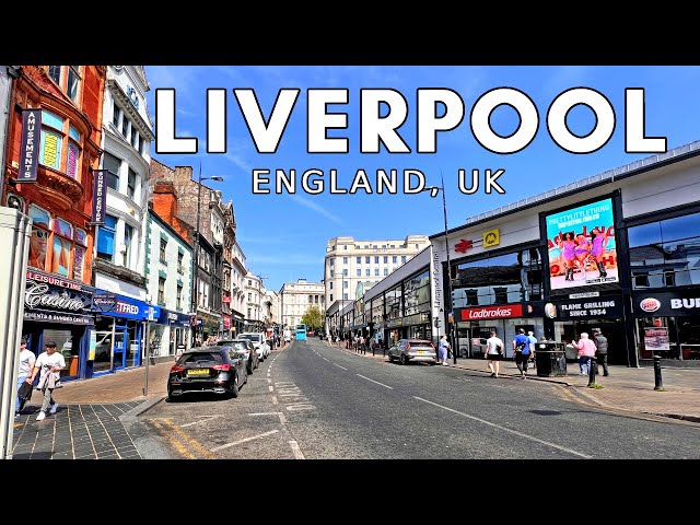 LIVERPOOL CITY CENTRE Morning Rush Hour Walk , UK - 4K