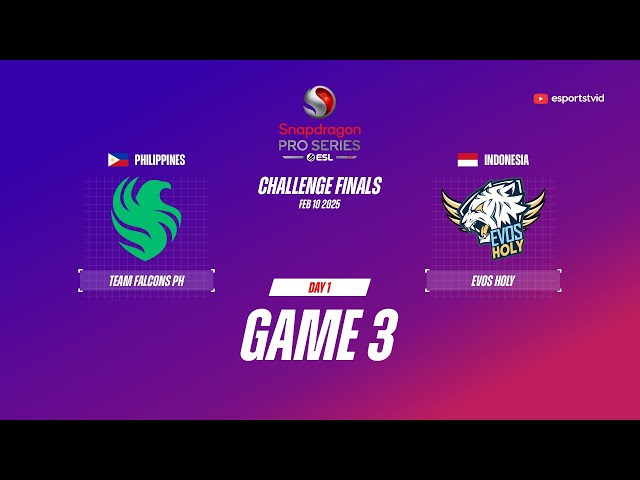 Team Falcons PH vs EVOS Holy GAME 3 Snapdragon Pro Series Season 6 | EVHL vs FLPH ESPORTSTV