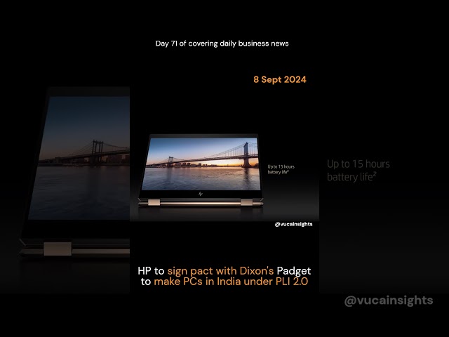 HP to sign pact with Dixon's Padget to make PCs in India under PLI 2.0 #businessnews #HP