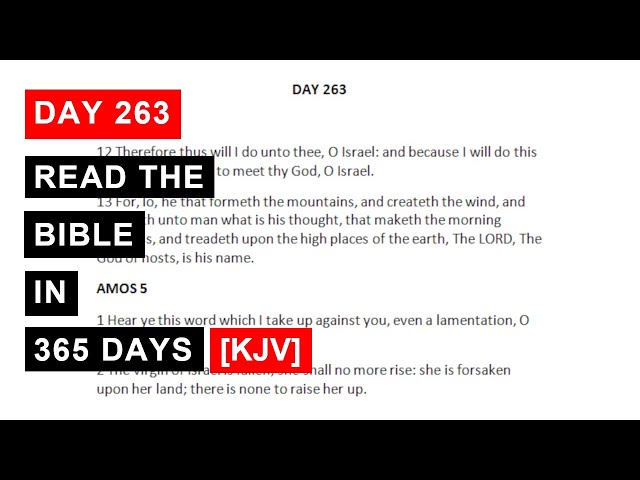 Day 263   Read The Bible in 365 Days KJV