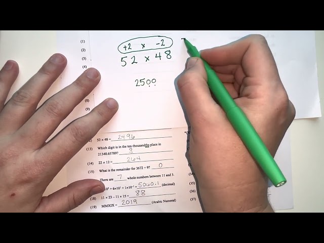 UIL Number sense Elementary review of tricks