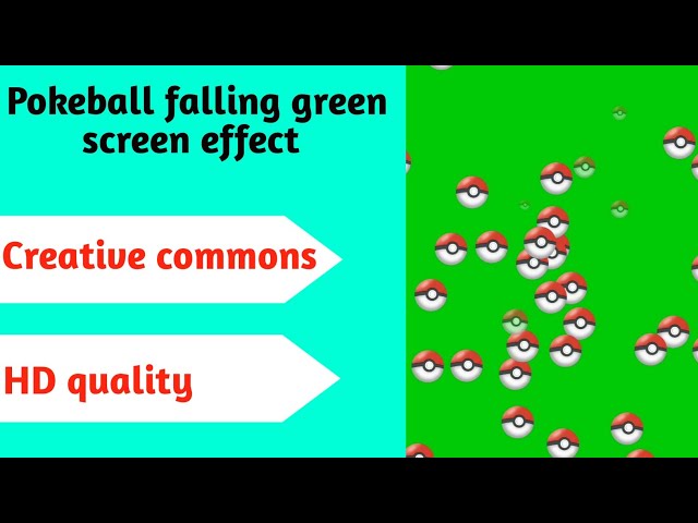 Pokeball falling green screen effect | Pokeballs green screen video | Green screen template #shorts