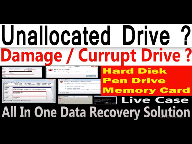 Unallocated Hard Disk Reocovery / Damage Hard Drive Data Recovery / Currupt Hard Drive Data Recover