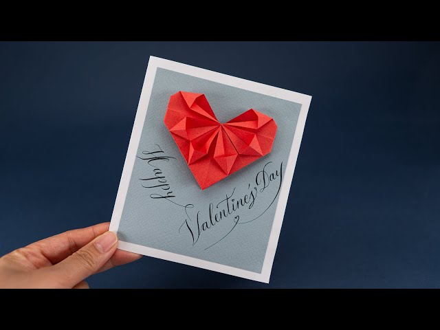 Paper Heart Origami - Easy Valentine’s Card - Valentine's Day Card Ideas