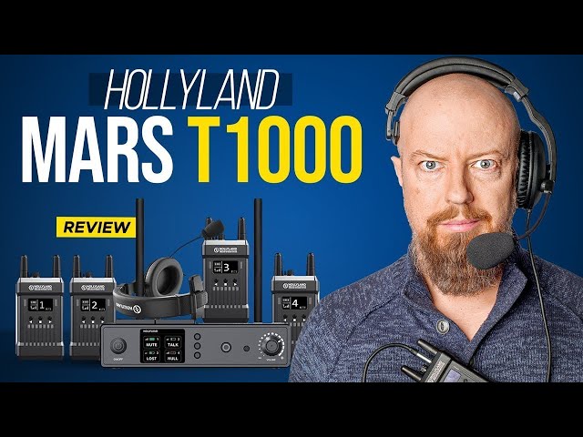 Hollyland Mars T1000 Full-Duplex Wireless Intercom System | Wireless Talkback System