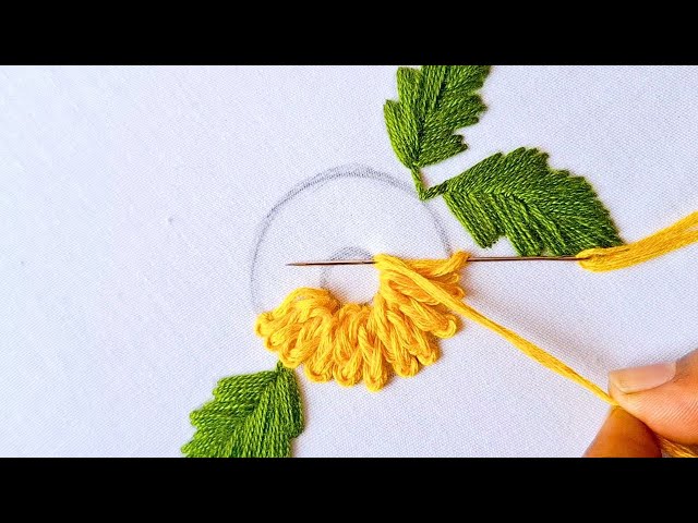 Easy and Amazing Flower Hand Embroidery Stitching||Creative Crafts