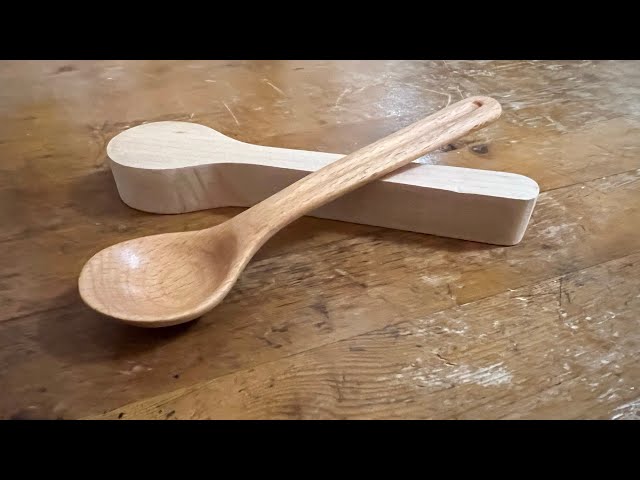 Spoon Carving from a Practice Blank