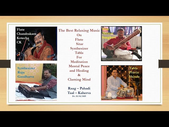 The Best Relaxing & Peaceful Music | Flute, Sitar, Synthesizer Trio | Raag Pahadi | Flute by CK |