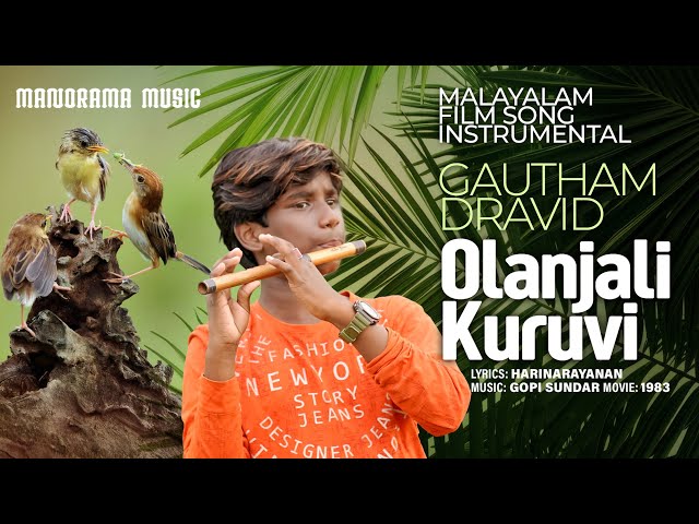 Olanjali Kuruvi | Instrumental Film Song Flute |Nivin Pauly Malayalam Film Hit Songs |Goutham Dravid