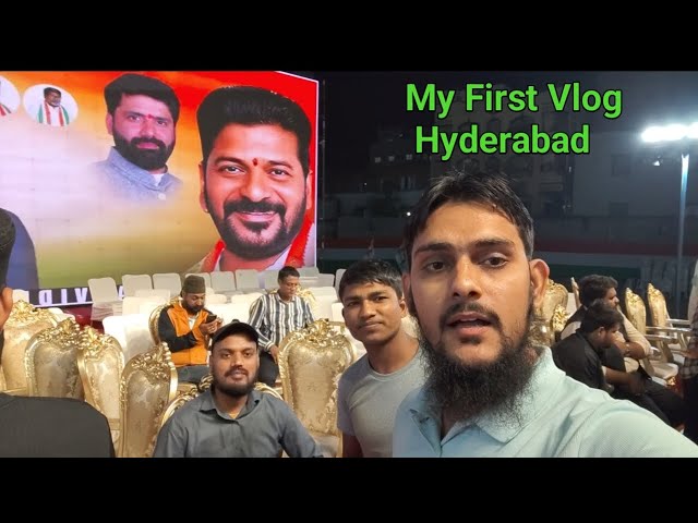 My First Vlog Hyderabad। Ibran pratapgarhi । Hyderabad public Meeting congresh ka huaa Vlog