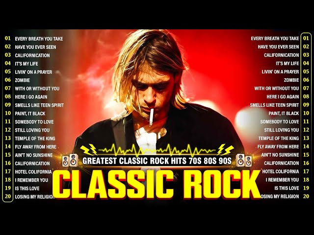 Guns N' Roses, Bon Jovi, Metallica, ACDC, U2, Queen, Aerosmith | Classic Rock 70s 80s 90s Full Album