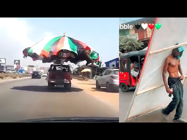 Hilarious! Watch a Man Drive Through Accra with a Giant NDC Flag on His Car! #ghananews