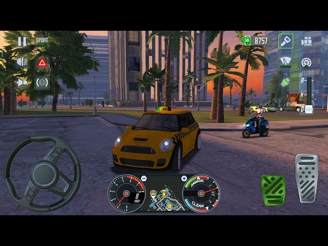 taxi around the city in a mini cooper -Taxi Sim 2022 Evolution