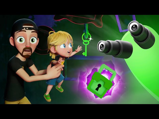 ESCAPiNG  the GREEN RAiNBOW GHOST!! 🟢👻 GREEN Compilation.. Adley & Dad Unlock the Portal Door..