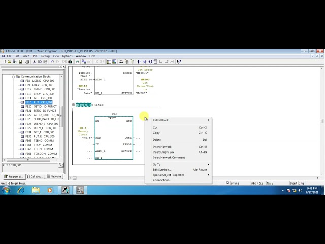 siemens I GET & PUT | Step 7 Communication | PLC to PLC communication