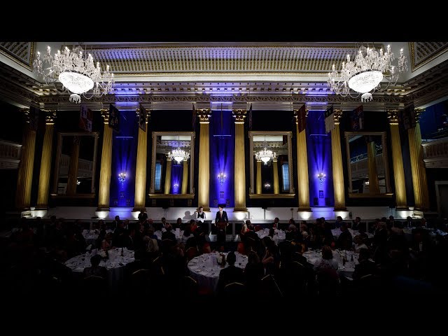 Prime Minister Trudeau delivers remarks at a dinner with Taoiseach Varadkar of Ireland